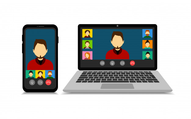 mockup-group-video-calls-smartphone-laptop-cartoon-style-video-conference-online-meetings-quarantine_186930-483